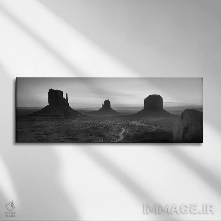 تابلو دکوراتیو صبح در دره مانیومنت اثر استیو تول - نمای روبهرو روی دیوار
