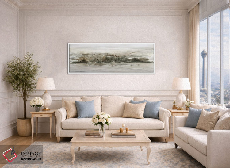 تابلو انتزاعی طلوع کوه راش اثر سوزان جیـل - D4W