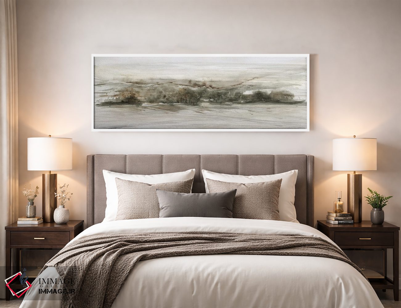 تابلو انتزاعی طلوع کوه راش اثر سوزان جیـل - D3W