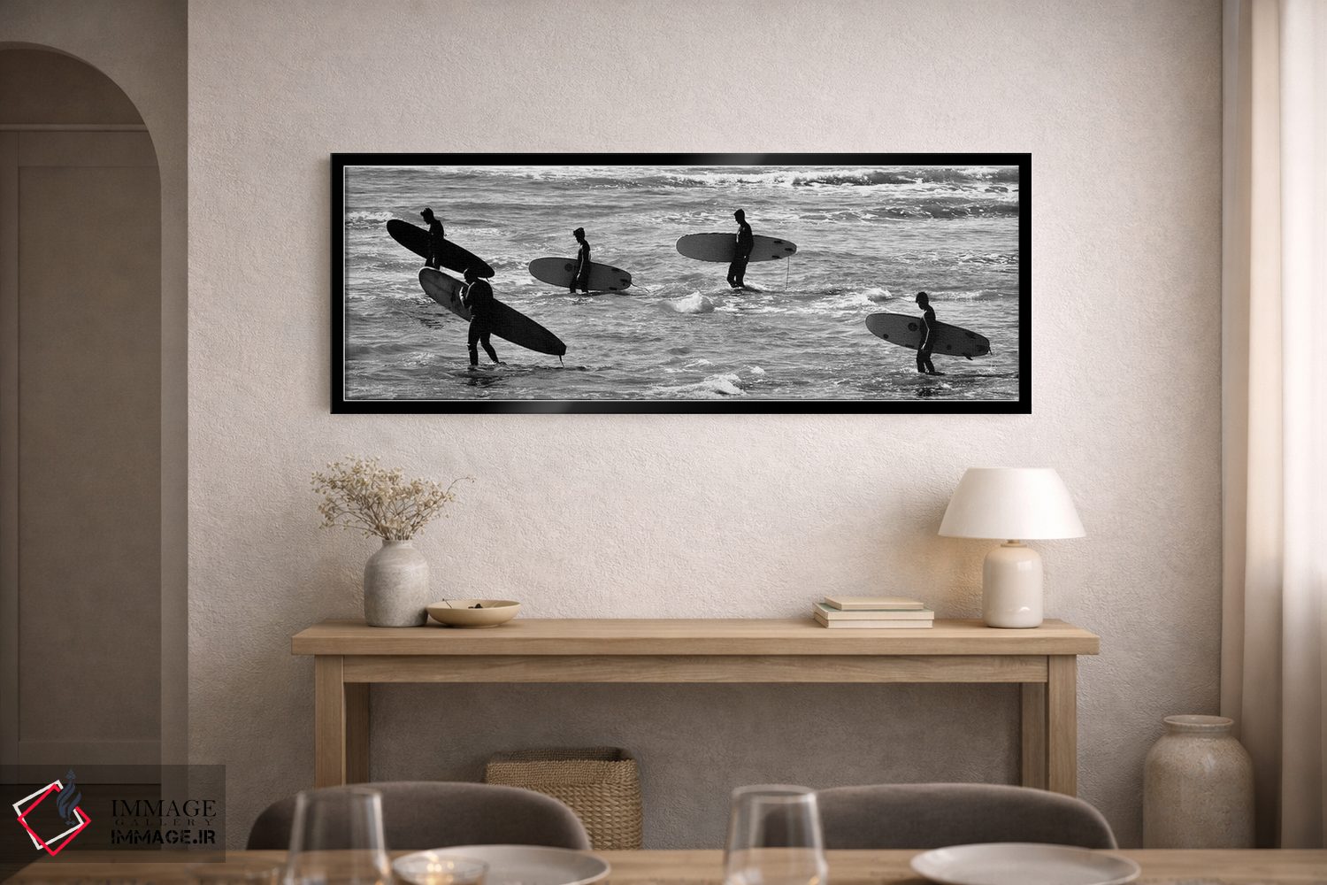 تابلو دکوراتیو پنج موج سوار اثر سوزان ویزواری - D2B