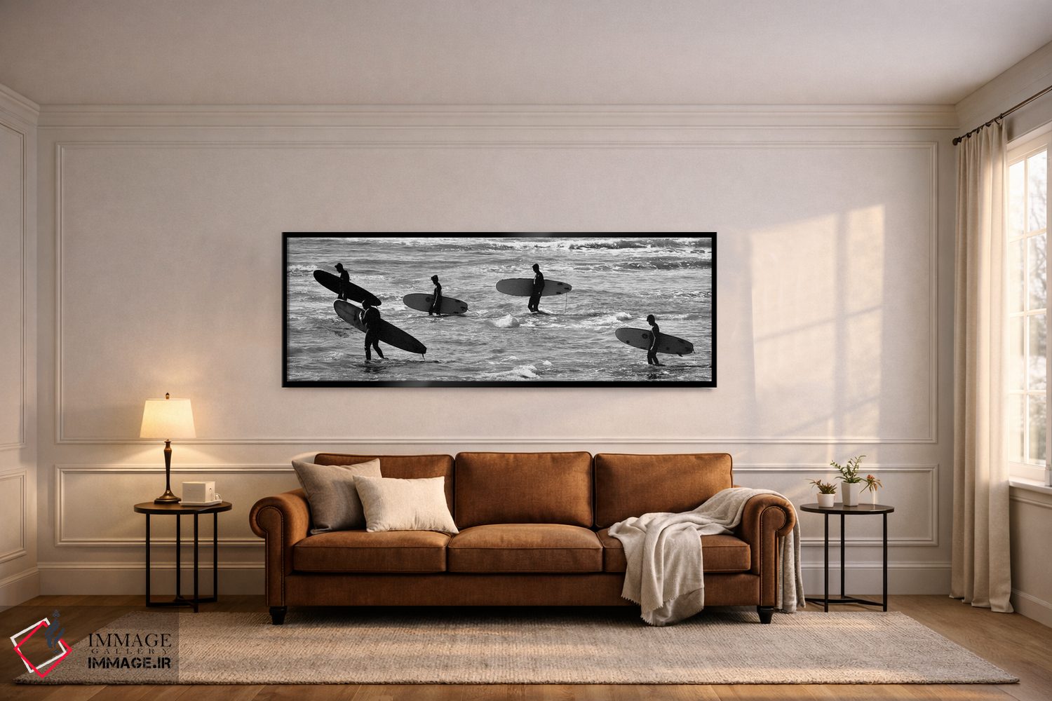 تابلو دکوراتیو پنج موج سوار اثر سوزان ویزواری - D6B