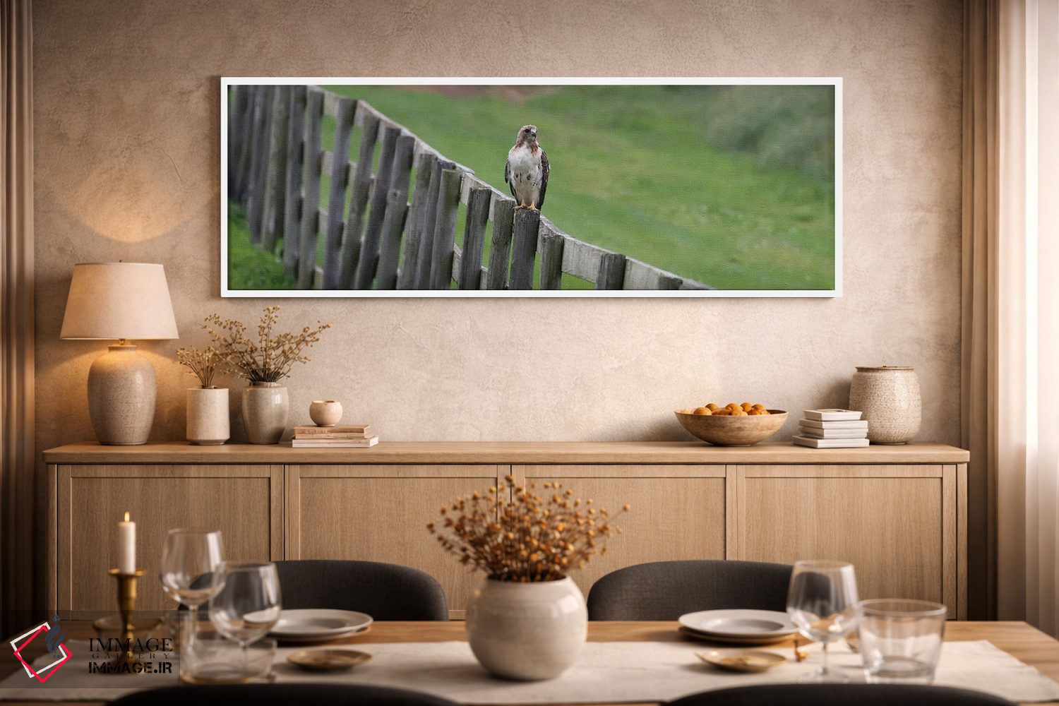 تابلو دکوراتیو نشستن روی نرده اثر استیو تول - D2W