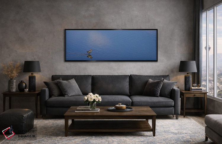 تابلو دکوراتیو Owens Lake,پرنده تنها، دریاچه اوونز اثر سوزان ویزواری - D6B