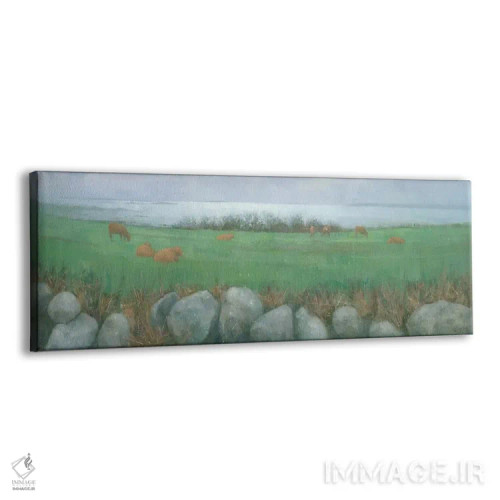 تابلو دکوراتیو گاوهای ترسکو اثر استیو میچل - نمای پرسپکتیو محصول