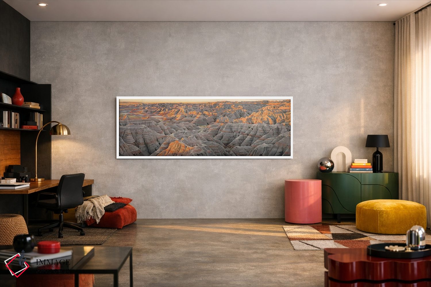 تابلو دکوراتیو بدلندز در طلوع خورشید اثر نیک ساویدس - D4W