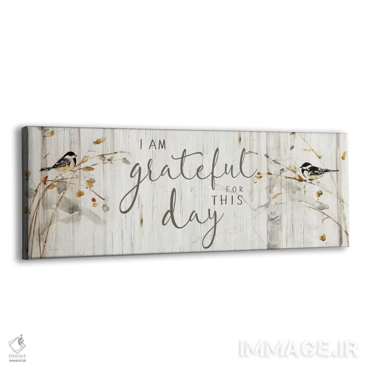 تابلو مدرن سپاسگزار از بهشت و طبیعت اثر سالی سواتلند - نمای پرسپکتیو محصول