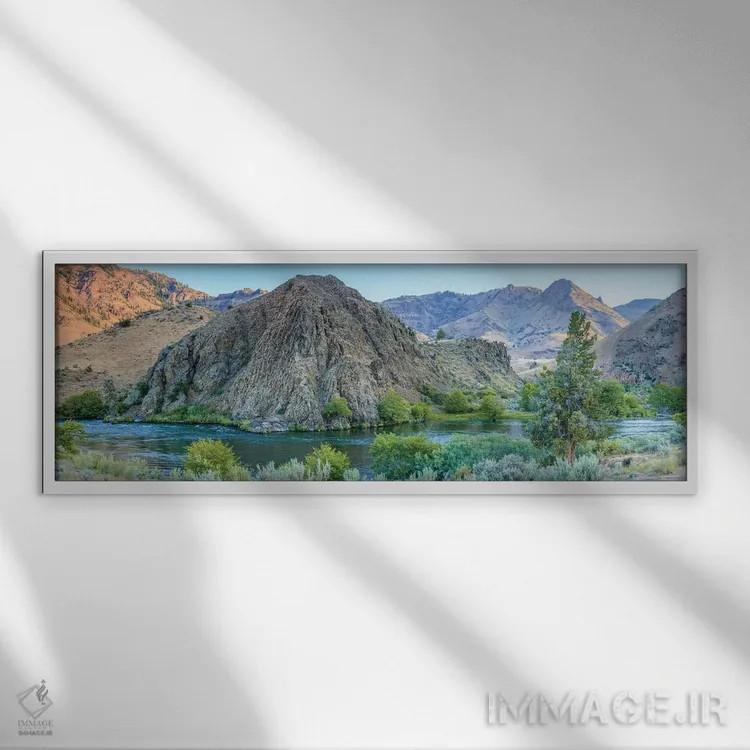 تابلو دکوراتیو Central Oregon, USA,رود دیشوتس سفلی، مرکز اورگان، آم… اثر استوارت وست مورلند - نمای قابدار سفید