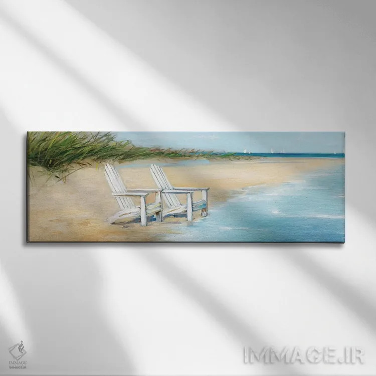 تابلو دکوراتیو چشم انداز آب II اثر سالی سواتلند - نمای روبهرو روی دیوار