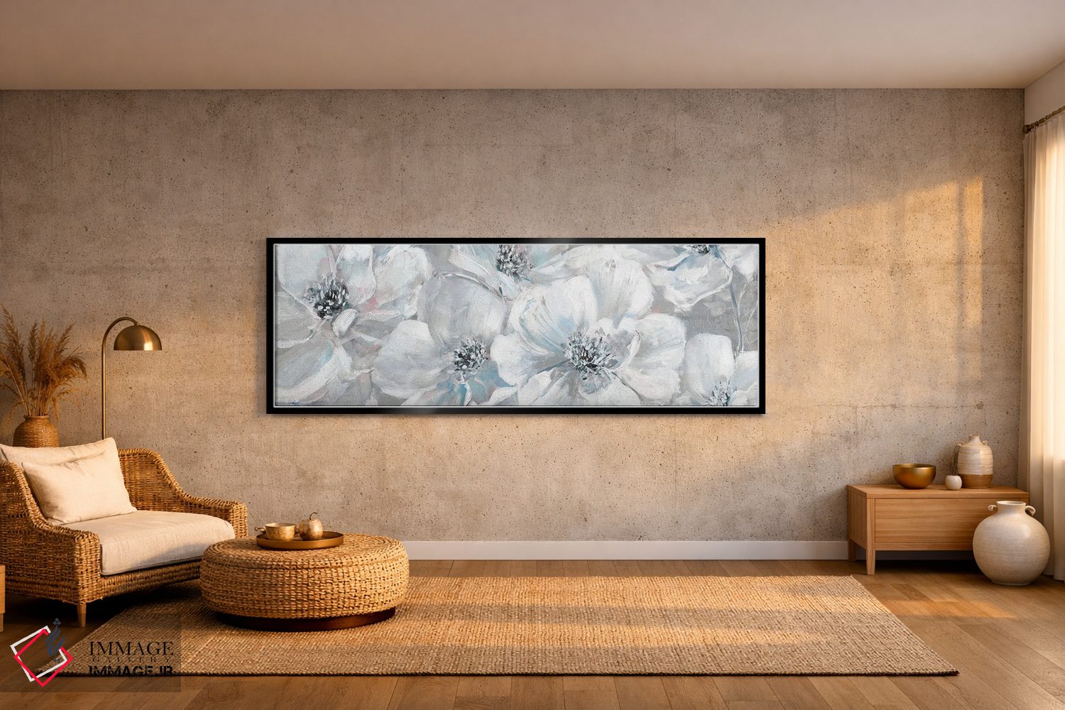 تابلو مدرن تابستان فیروزه ای ملایم اثر سالی سواتلند - D2B