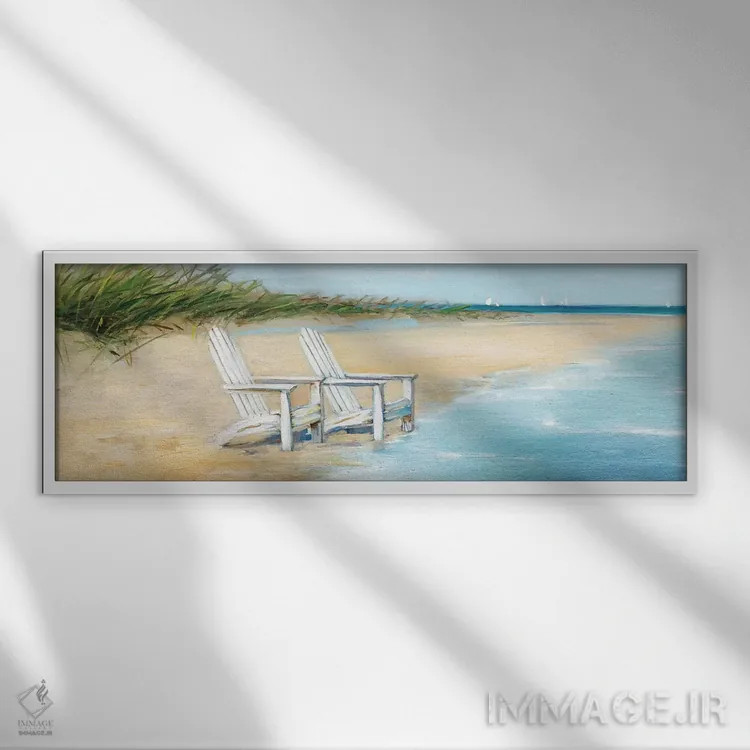 تابلو دکوراتیو چشم انداز آب II اثر سالی سواتلند - نمای قابدار سفید