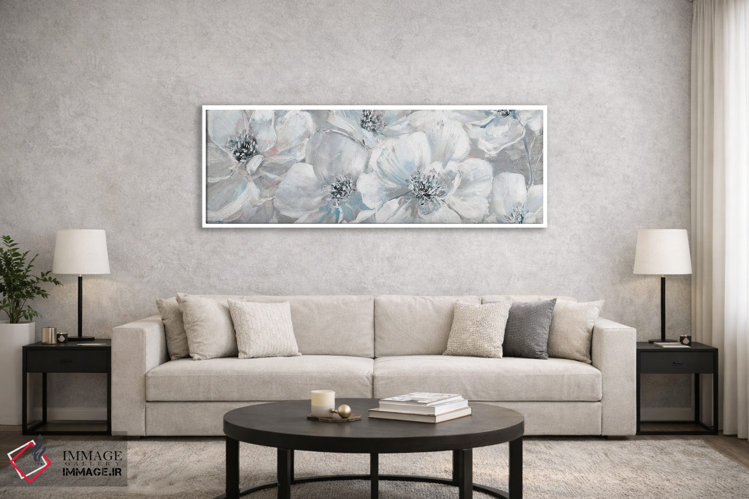 تابلو مدرن تابستان فیروزه ای ملایم اثر سالی سواتلند - D6W