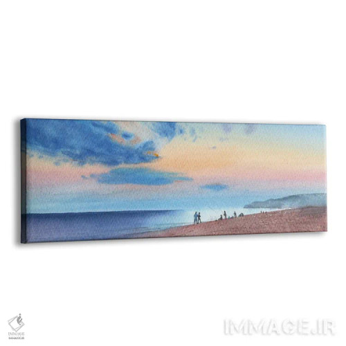 تابلو دکوراتیو پیاده روی در ساحل اثر سمیرا یانوشکوا - نمای پرسپکتیو محصول