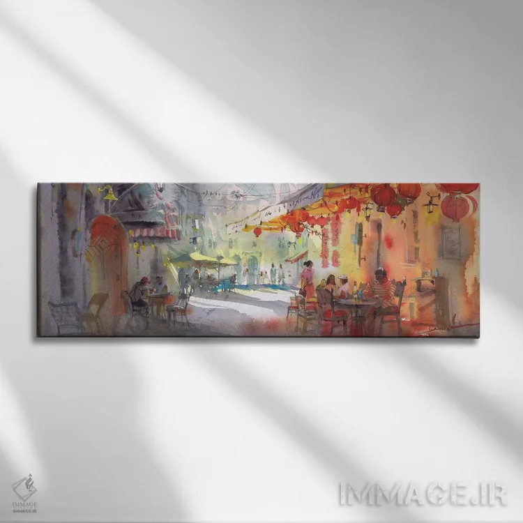 تابلو دکوراتیو طعم زندگی اثر سمیرا یانوشکوا - نمای روبهرو روی دیوار