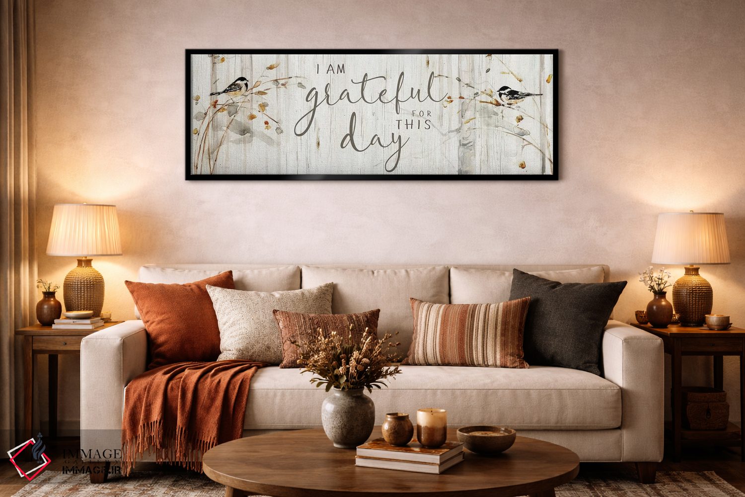 تابلو مدرن سپاسگزار از بهشت و طبیعت اثر سالی سواتلند - D6B