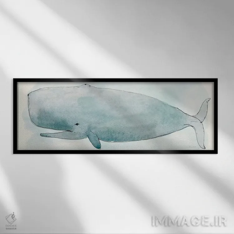 تابلو دکوراتیو زندگی دریایی V اثر سارا زایو میلر - نمای قابدار مشکی