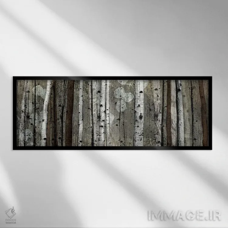 تابلو دکوراتیو لبه نقره ای اثر تاندی ونتر - نمای قابدار مشکی