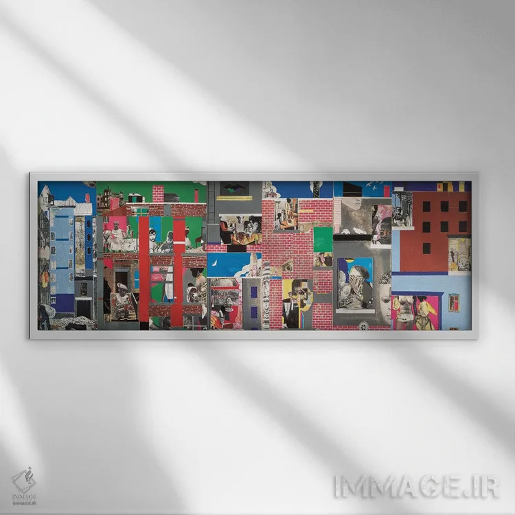 تابلو کلاسیک بلوک ۲ اثر رومر بیردن - نمای قابدار سفید