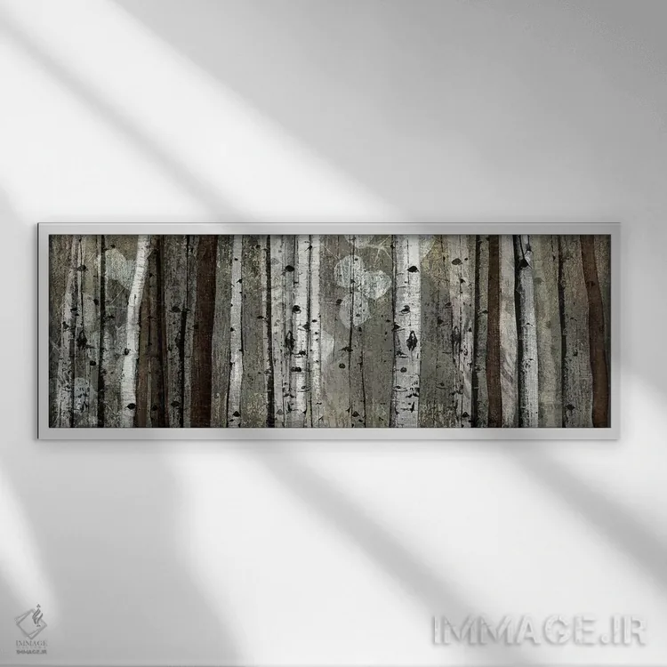 تابلو دکوراتیو لبه نقره ای اثر تاندی ونتر - نمای قابدار سفید