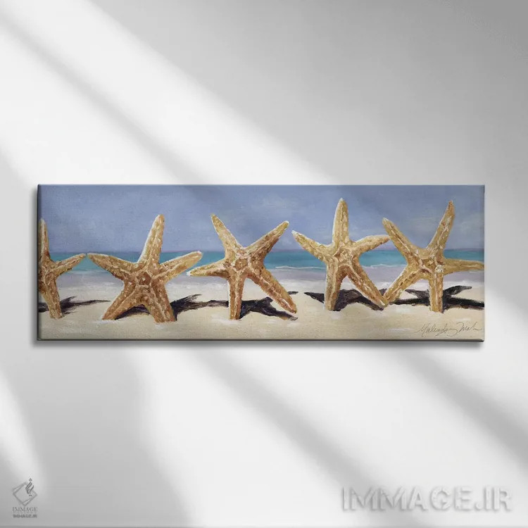 تابلو دکوراتیو ستاره دریایی II اثر مالندا تریک - نمای روبهرو روی دیوار