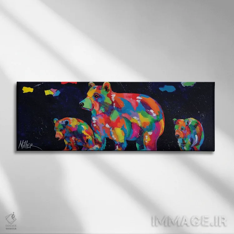 تابلو دکوراتیو خرس مادر اثر تریسی میلر - نمای روبهرو روی دیوار