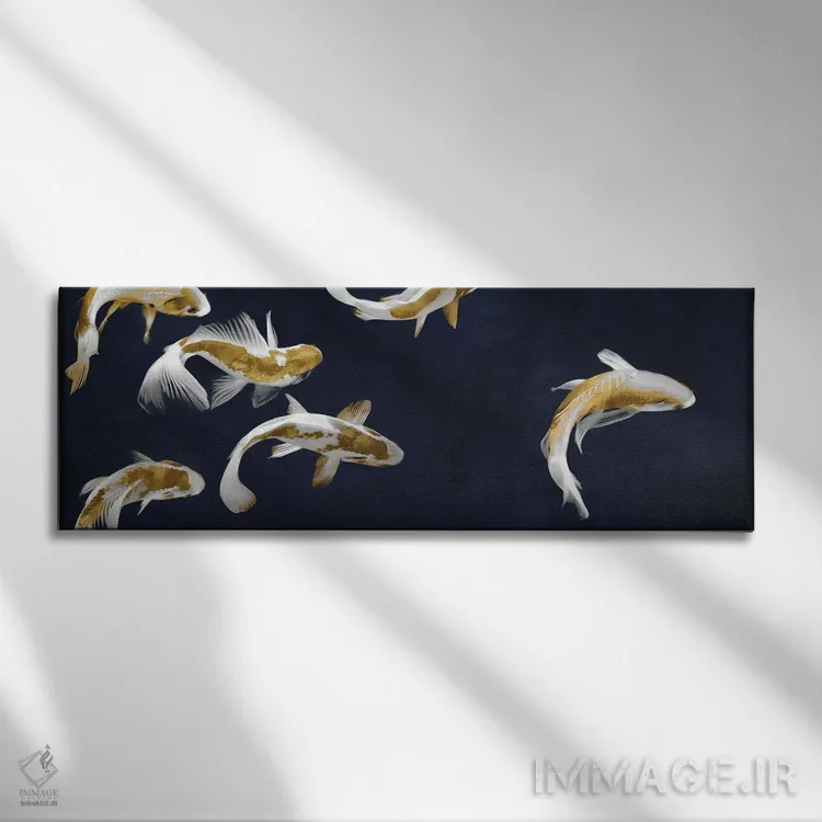تابلو مینیمال حوضچه ماهی کوی اثر تینا بلیکلی - نمای روبهرو روی دیوار