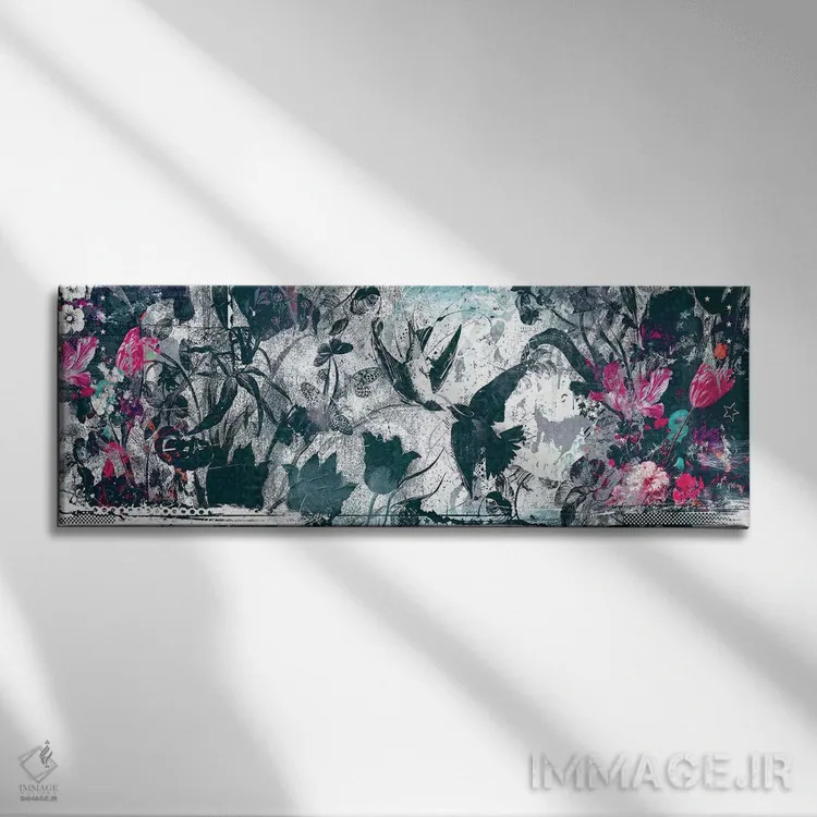 تابلو انتزاعی فرار بزرگ اثر تیس آلبرس - نمای روبهرو روی دیوار