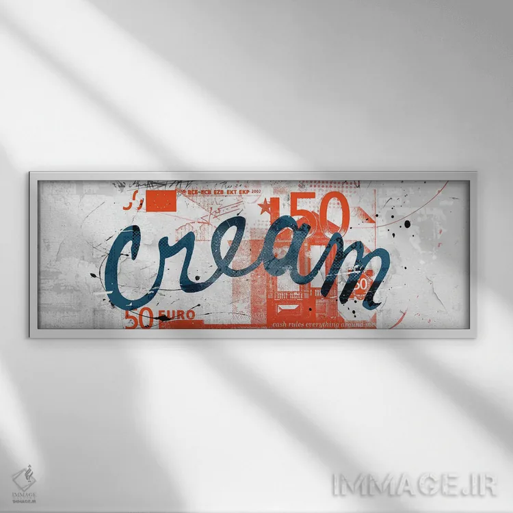 تابلو دکوراتیو سی.آر.ای.ای.ام اثر تیس آلبرس - نمای قابدار سفید