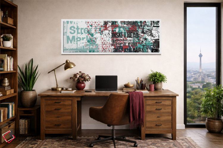 تابلو انتزاعی طوفان آپاچی اثر تیس آلبرس - D1W