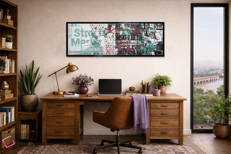 تابلو انتزاعی طوفان آپاچی اثر تیس آلبرس - D3B