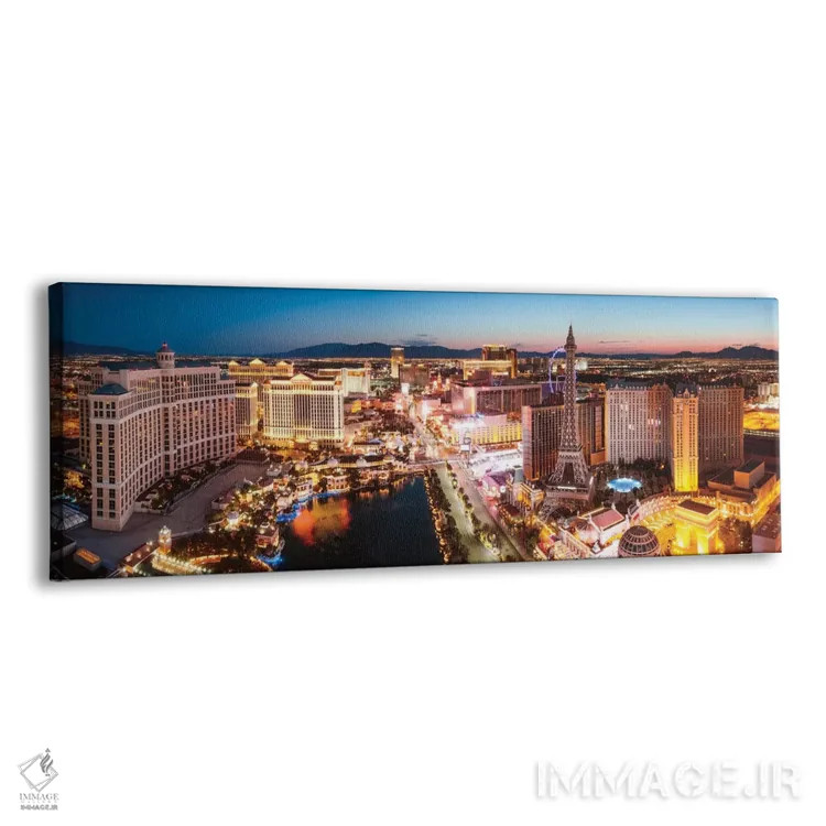تابلو دکوراتیو Las Vegas, Nevada, USA,بلوار اصلی لاس وگاس در هنگام طلوع… اثر ماتئو کولومبو - نمای پرسپکتیو محصول