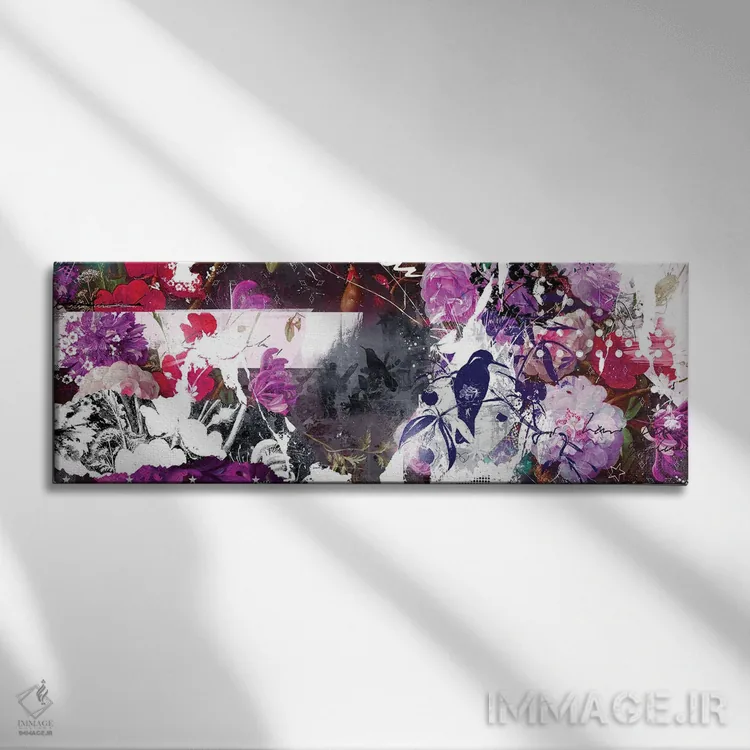 تابلو انتزاعی شکوفا اثر تیس آلبرس - نمای روبهرو روی دیوار