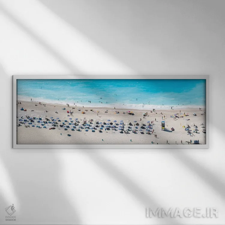 تابلو دکوراتیو تابستان یونانی اثر ماتئو کولومبو - نمای قابدار سفید