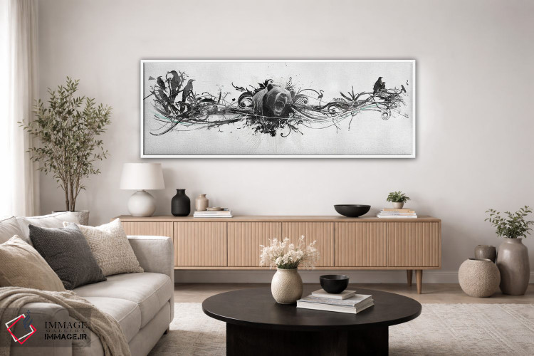 تابلو انتزاعی غرش خرس اثر تیس آلبرس - D3W