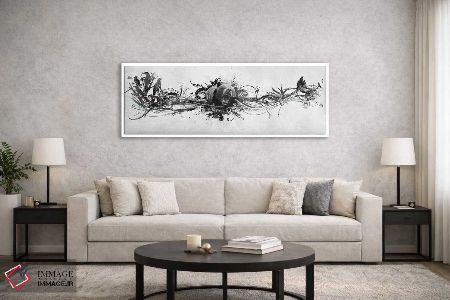 تابلو انتزاعی غرش خرس اثر تیس آلبرس - D4W