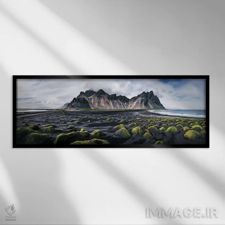 تابلو دکوراتیو Iceland,ساحل سیاه، ایسلند اثر ماتئو کولومبو - نمای قابدار مشکی