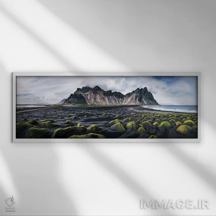 تابلو دکوراتیو Iceland,ساحل سیاه، ایسلند اثر ماتئو کولومبو - نمای قابدار سفید