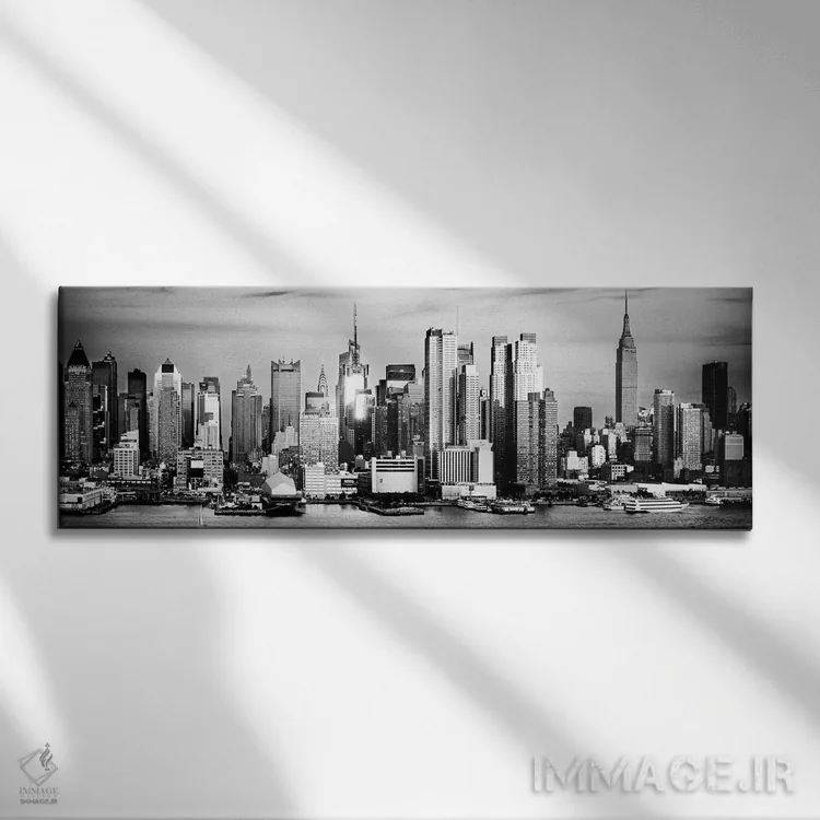 تابلو دکوراتیو خط افق کلاسیک نیویورک اثر ماتئو کولومبو - نمای روبهرو روی دیوار