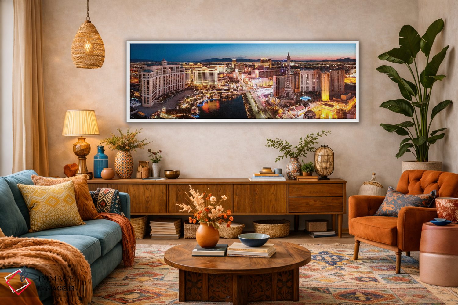 تابلو دکوراتیو Las Vegas, Nevada, USA,بلوار اصلی لاس وگاس در هنگام طلوع… اثر ماتئو کولومبو - D2W