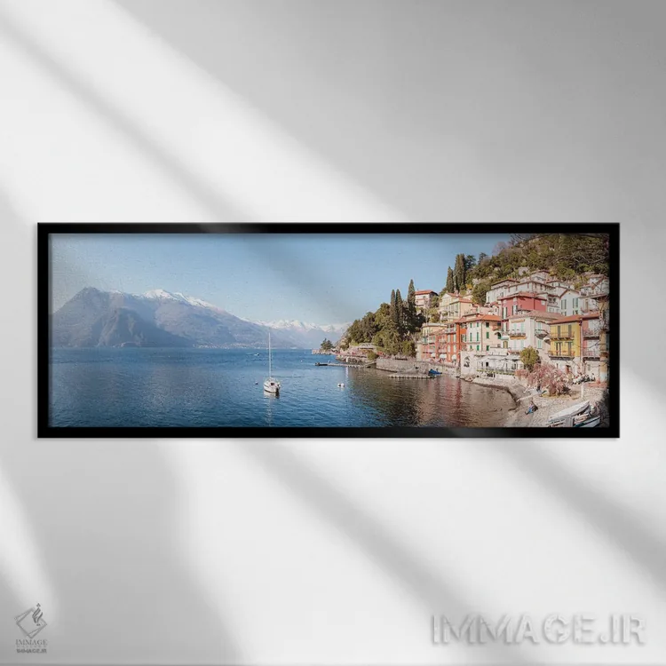 تابلو دکوراتیو Italy I,دریاچه کومو، ایتالیا ۱ اثر ماتئو کولومبو - نمای قابدار مشکی