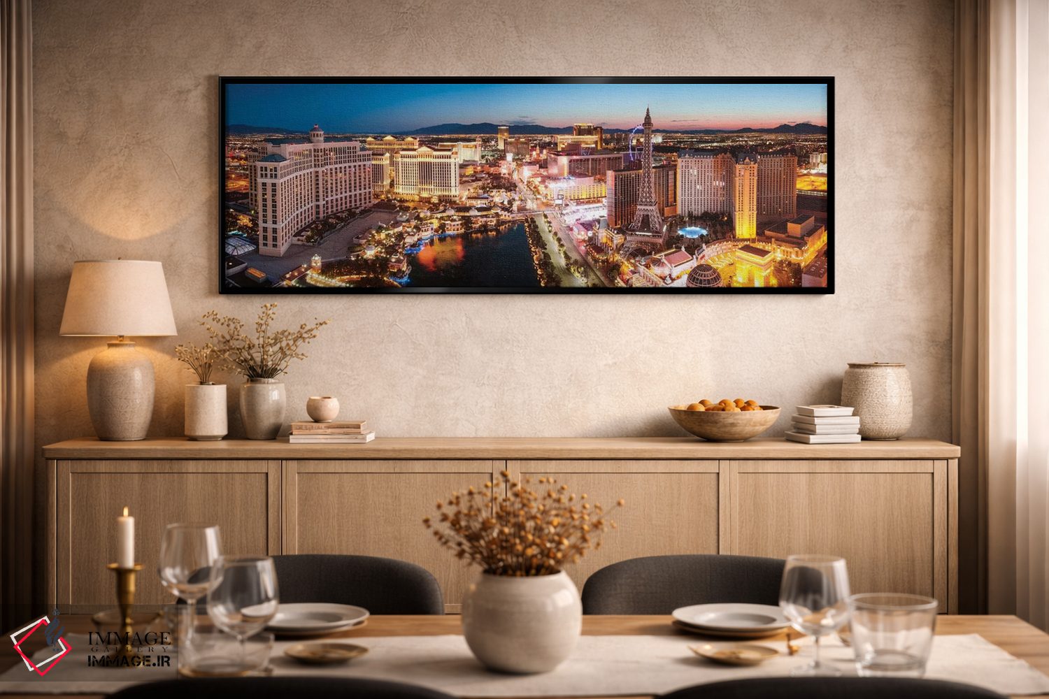 تابلو دکوراتیو Las Vegas, Nevada, USA,بلوار اصلی لاس وگاس در هنگام طلوع… اثر ماتئو کولومبو - D1B