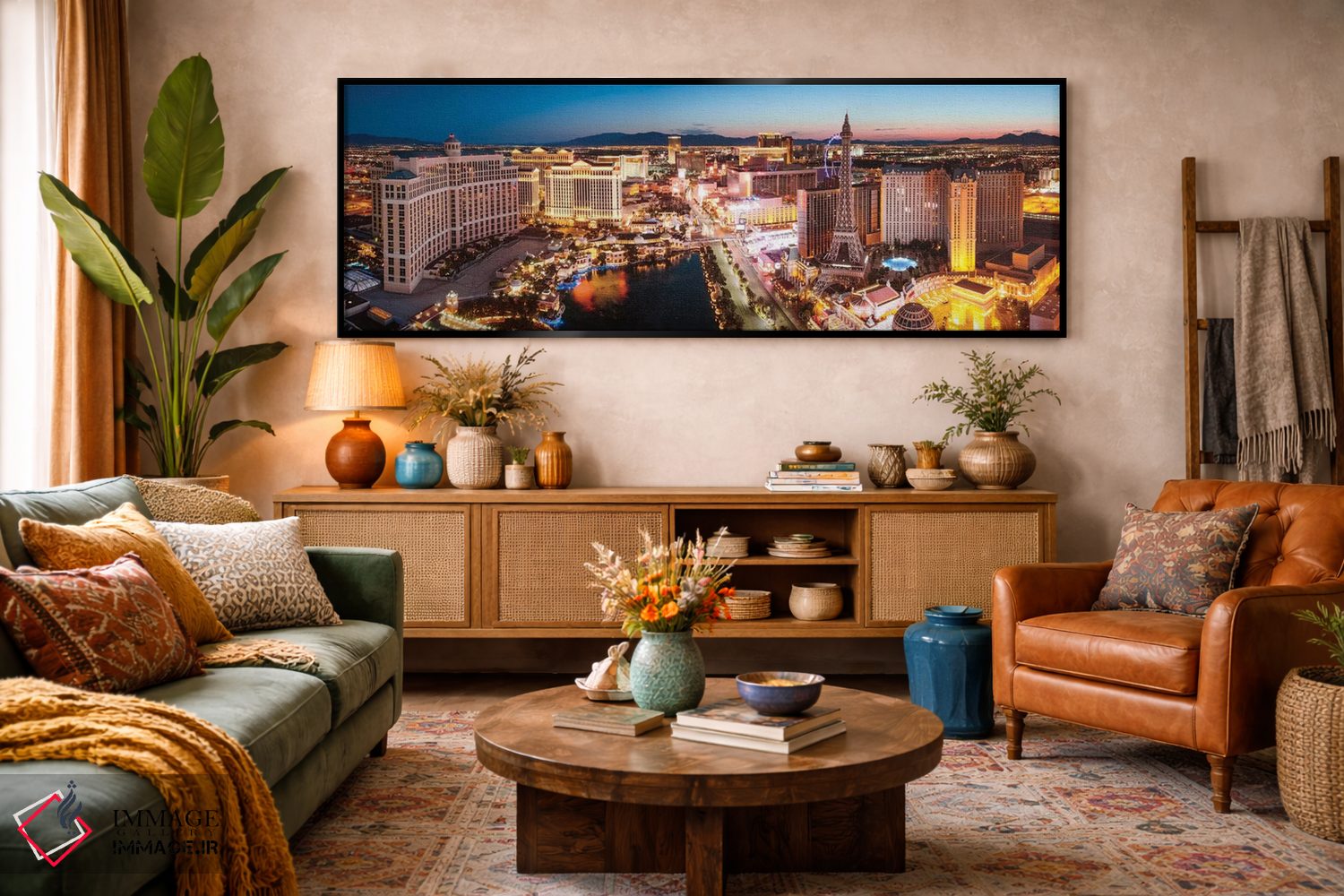 تابلو دکوراتیو Las Vegas, Nevada, USA,بلوار اصلی لاس وگاس در هنگام طلوع… اثر ماتئو کولومبو - D3B