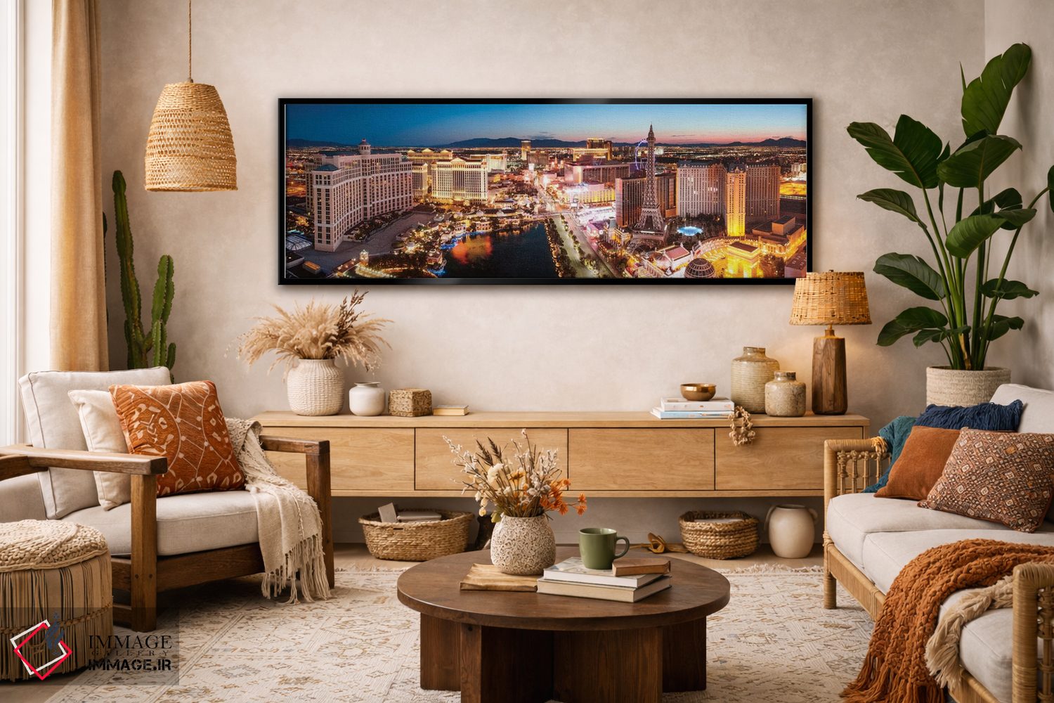 تابلو دکوراتیو Las Vegas, Nevada, USA,بلوار اصلی لاس وگاس در هنگام طلوع… اثر ماتئو کولومبو - D4B