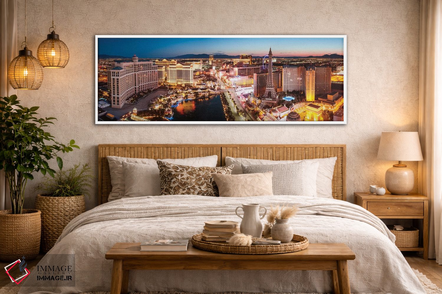 تابلو دکوراتیو Las Vegas, Nevada, USA,بلوار اصلی لاس وگاس در هنگام طلوع… اثر ماتئو کولومبو - D5W