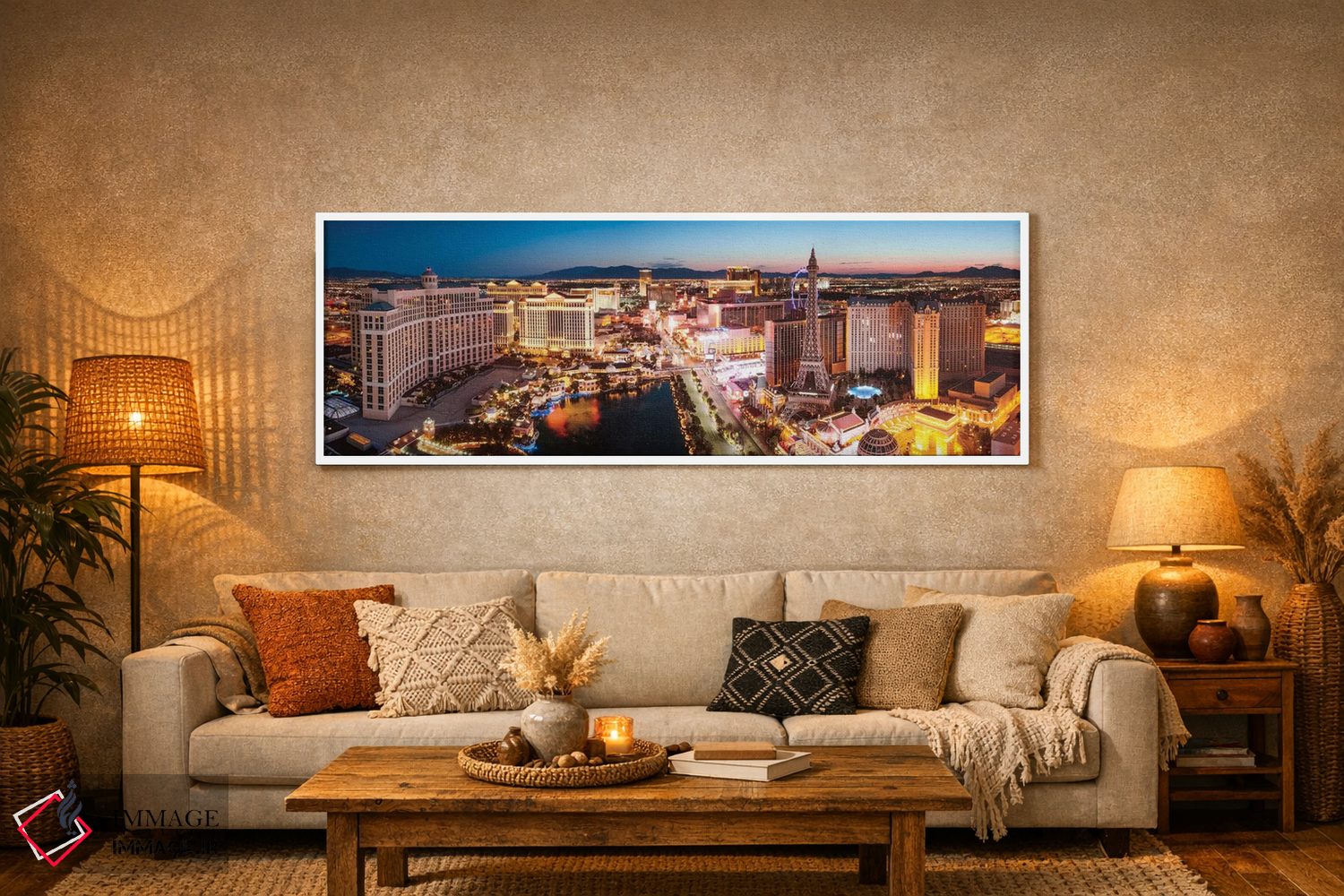 تابلو دکوراتیو Las Vegas, Nevada, USA,بلوار اصلی لاس وگاس در هنگام طلوع… اثر ماتئو کولومبو - D6W