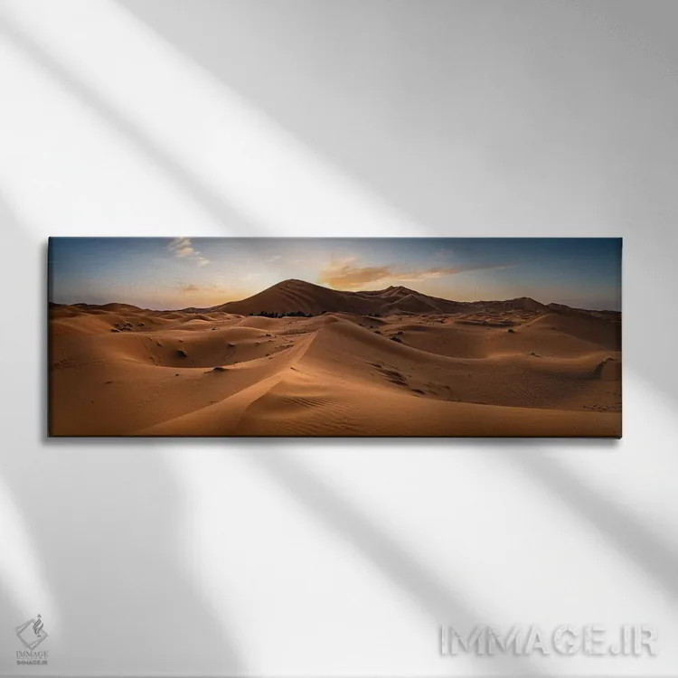 تابلو دکوراتیو Morocco,غروب در صحرای ساهارا، مراکش اثر ماتئو کولومبو - نمای روبهرو روی دیوار