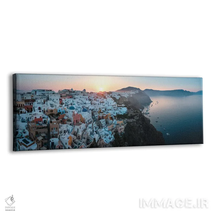 تابلو دکوراتیو Santorini, Greece,طلوع پانوراما در سانتورینی، یونان اثر ماتئو کولومبو - نمای پرسپکتیو محصول