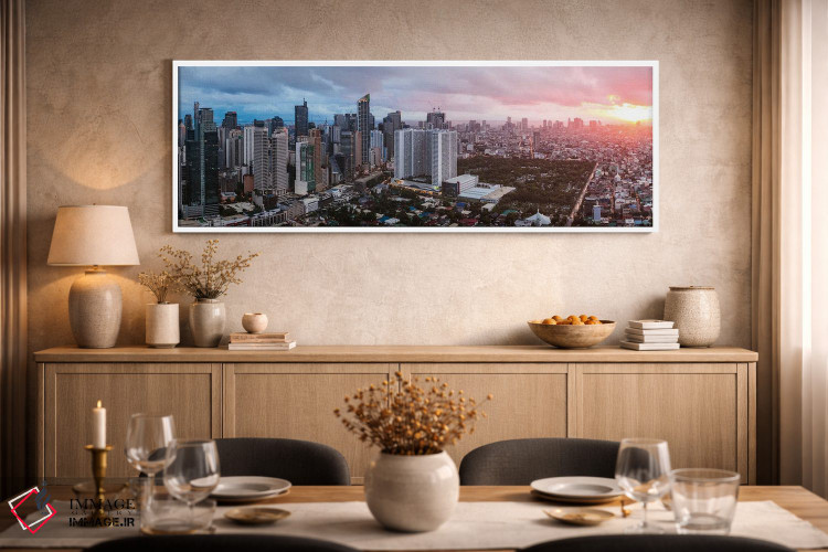 تابلو دکوراتیو Manila,خط افق ماکاتی، مانیل اثر ماتئو کولومبو - D3W