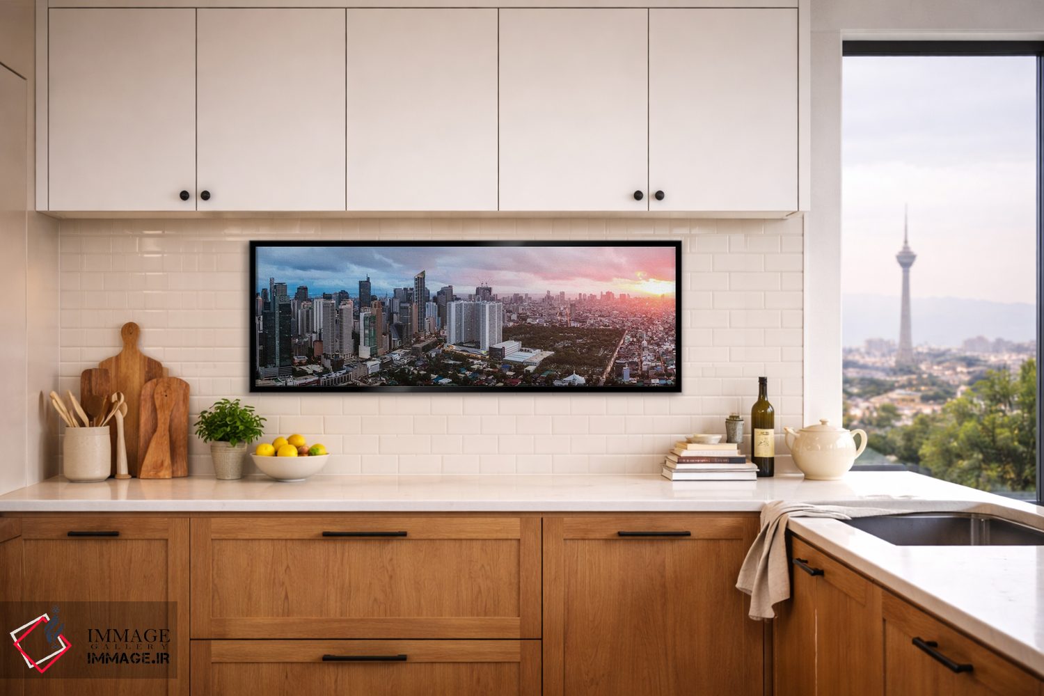 تابلو دکوراتیو Manila,خط افق ماکاتی، مانیل اثر ماتئو کولومبو - D5B