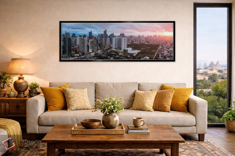 تابلو دکوراتیو Manila,خط افق ماکاتی، مانیل اثر ماتئو کولومبو - D6B