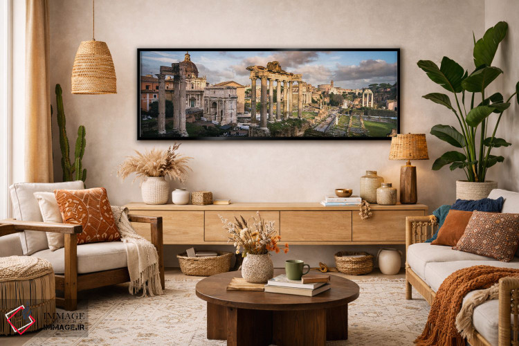 تابلو دکوراتیو Rome,نمای پانورامیک فوروم رم اثر ماتئو کولومبو - D2B